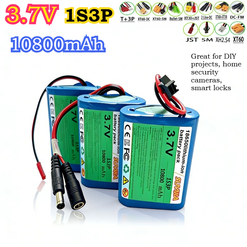 Home Security Project - 3.7V 10800mAh 1S3P 18650 Nowy akumulator