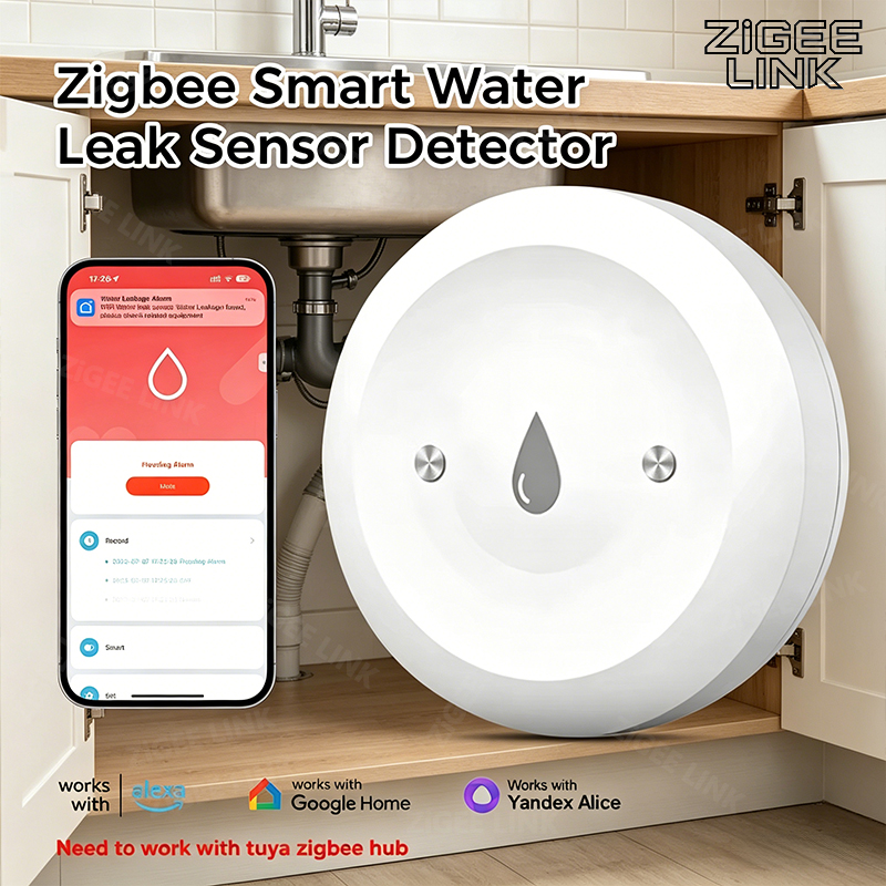 Home Security Monitoring - Inteligentny czujnik wycieku wody Zigbee 3.0,