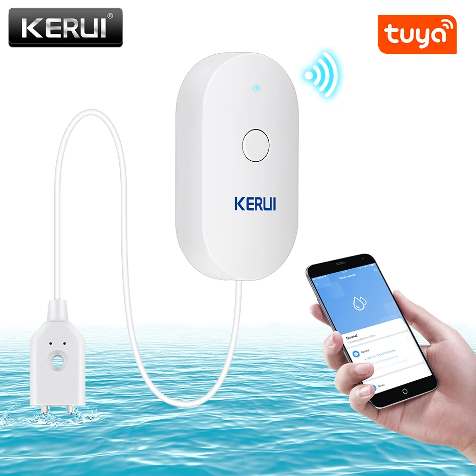 Home Security Monitoring - Czujnik zalania WiFi KERUI Smart Home