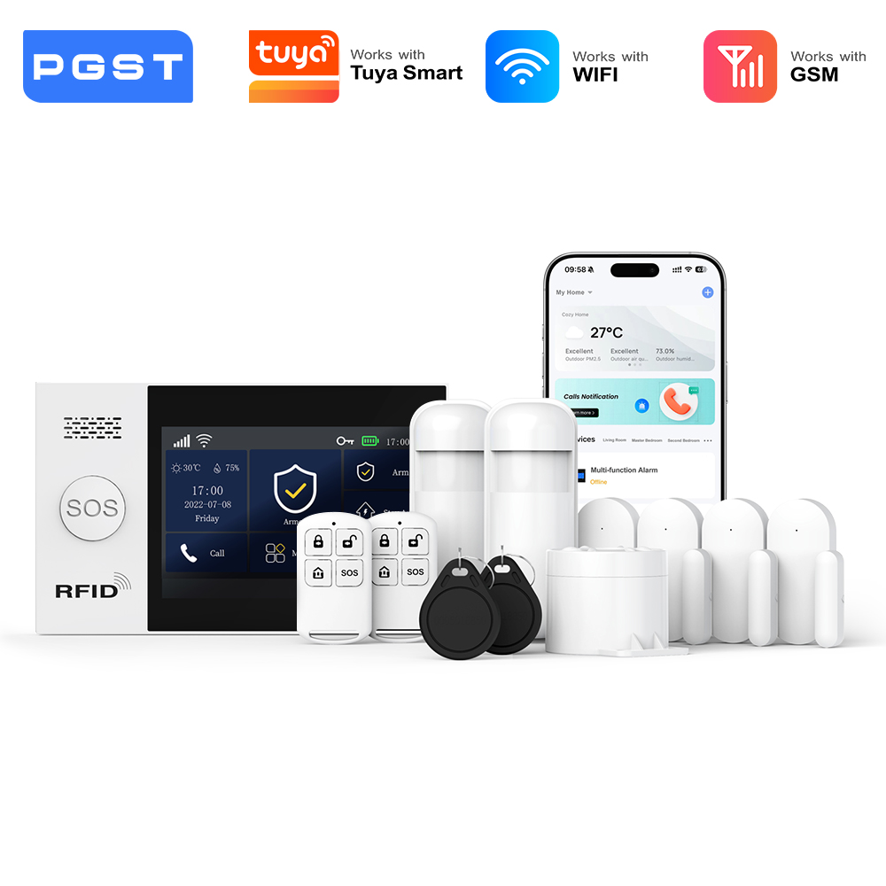 Sim Gsm Alarm - PGST inteligentny zestaw alarmu antywłamaniowego WiFi