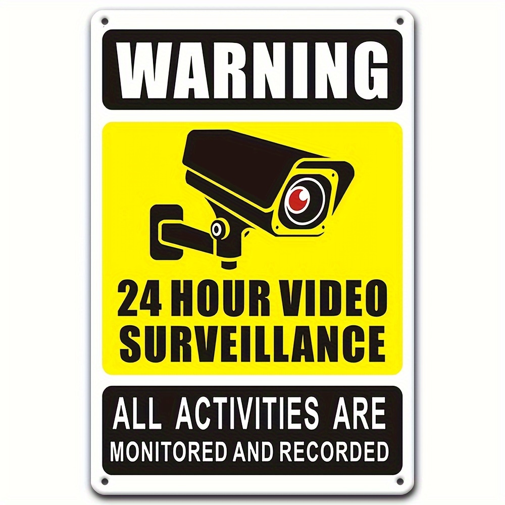 Home Security Monitoring - Znak ostrzegawczy: Nadzór wideo 24/7 -