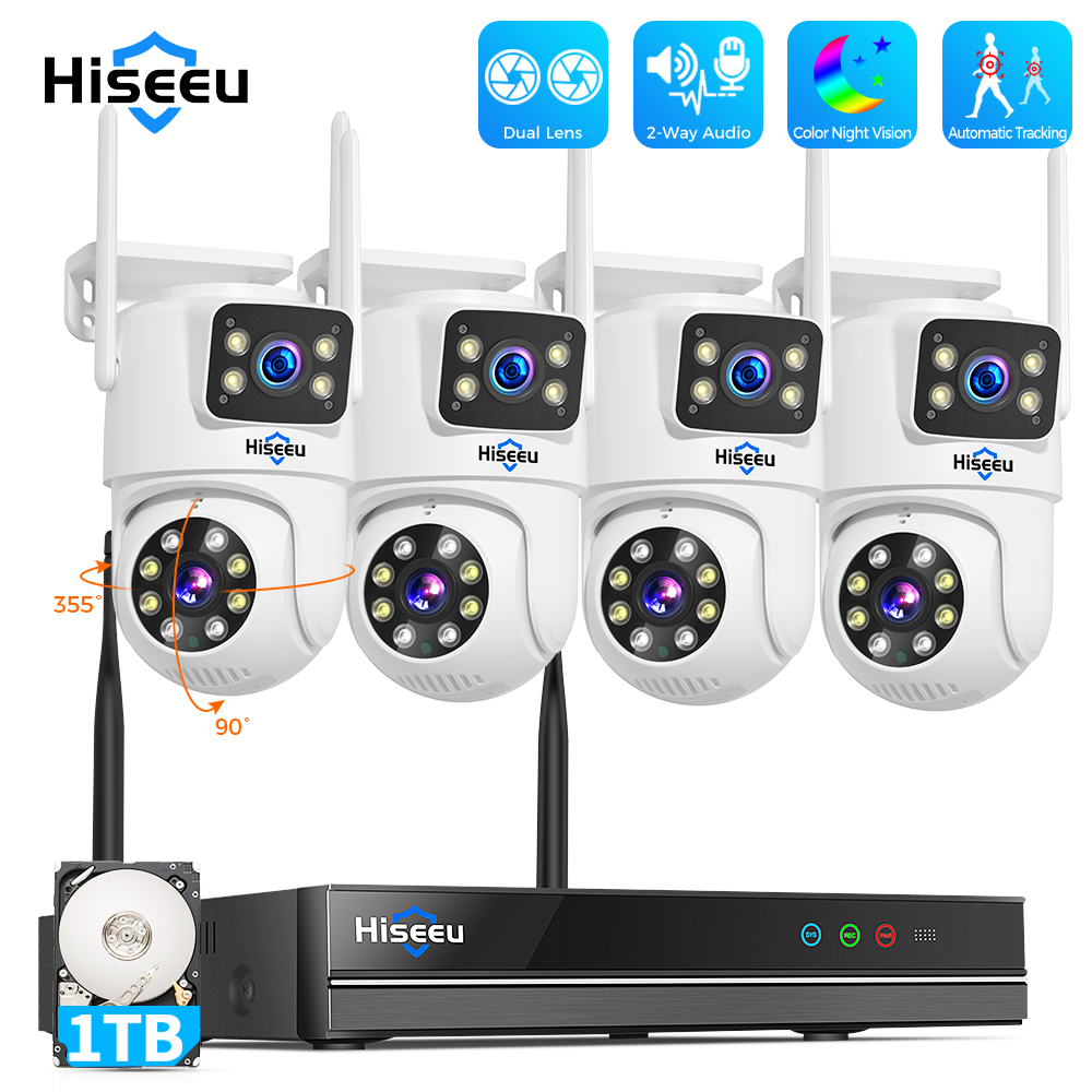 Home Security Monitoring - Zestaw systemu monitoringu Hiseeu 6MP WiFi