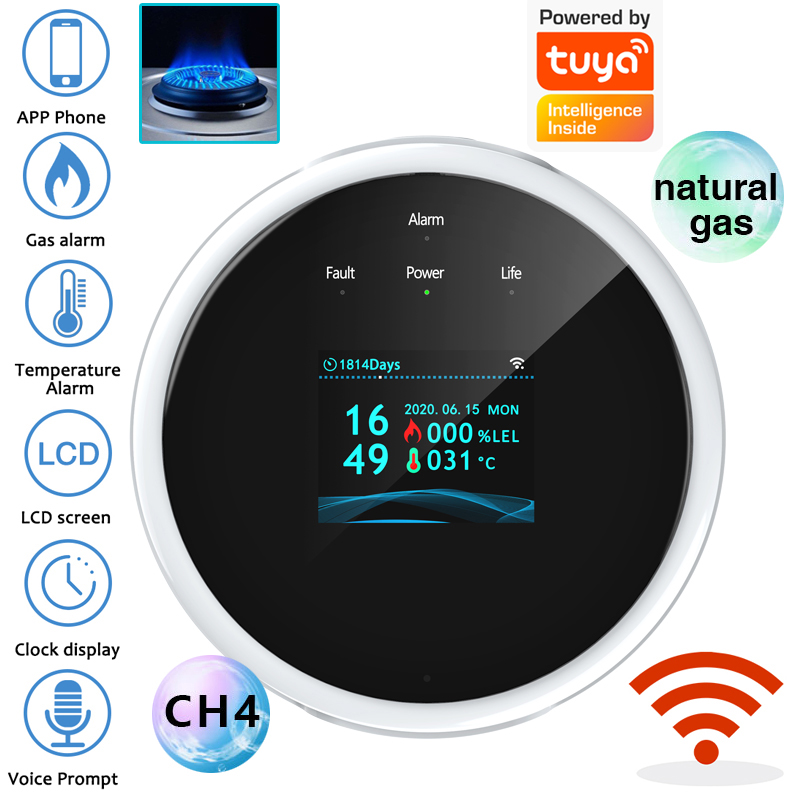 Home Security Monitoring - Czujnik gazu 2.4G WiFi, detektor gazów
