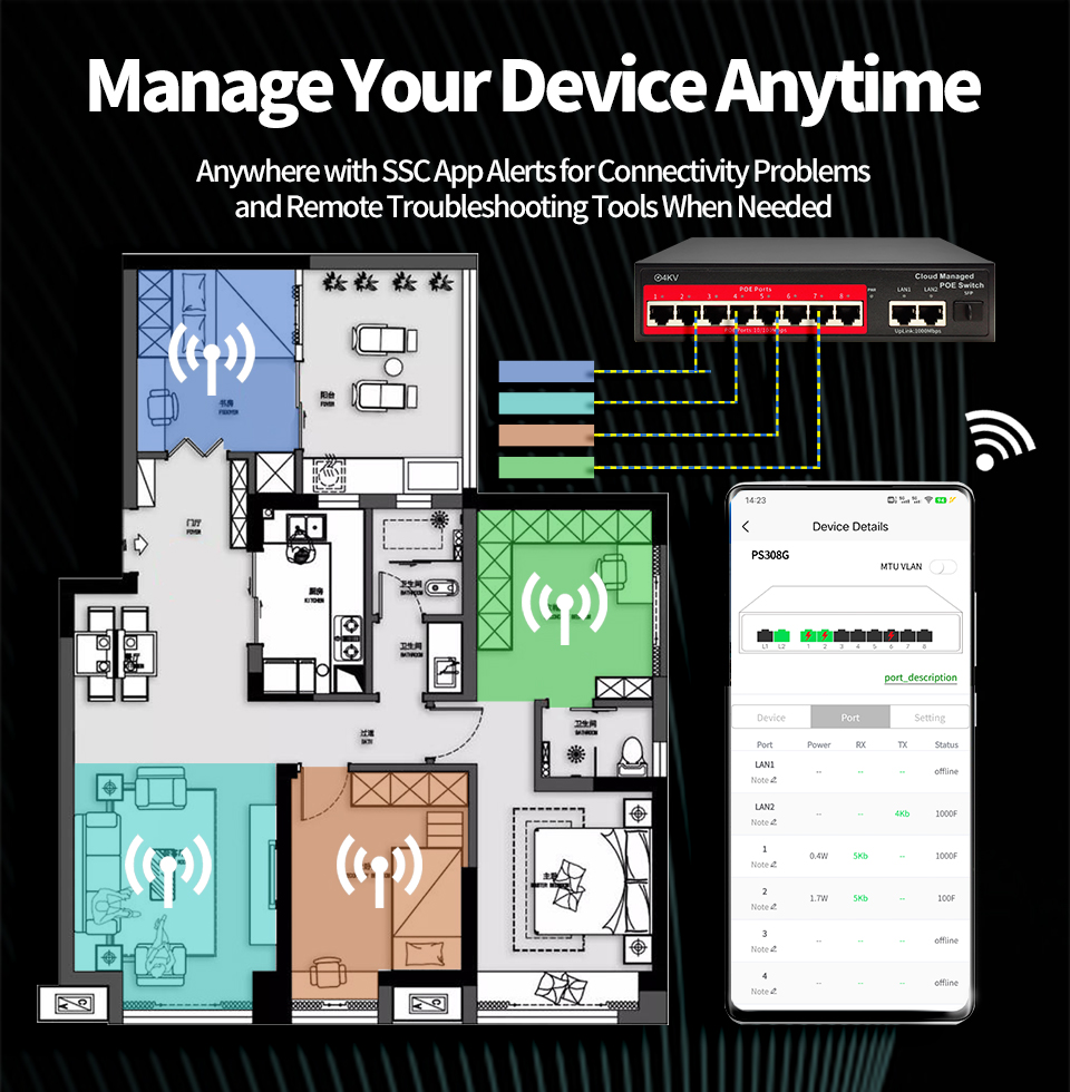 Przełącznik PoE 8-portowy, zar – Home Security And Cameras recenzja i cena