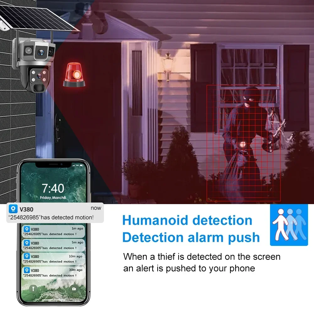 Kamera V380 4K z trzema ekrana – Home Security Tech recenzja i cena