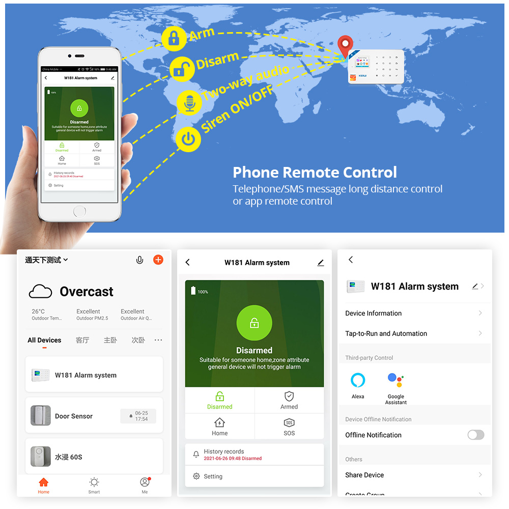 KERUI Security Alarm System Ki – Sim Gsm Alarm recenzja i cena